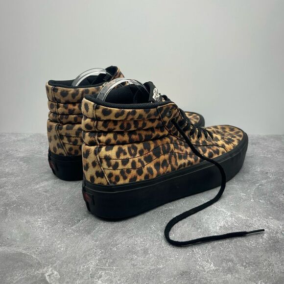 Vans Leopard Print Sk8-Hi Platform Skateboarding Sneaker Size M8 W9.5 Grunge - Picture 3 of 15